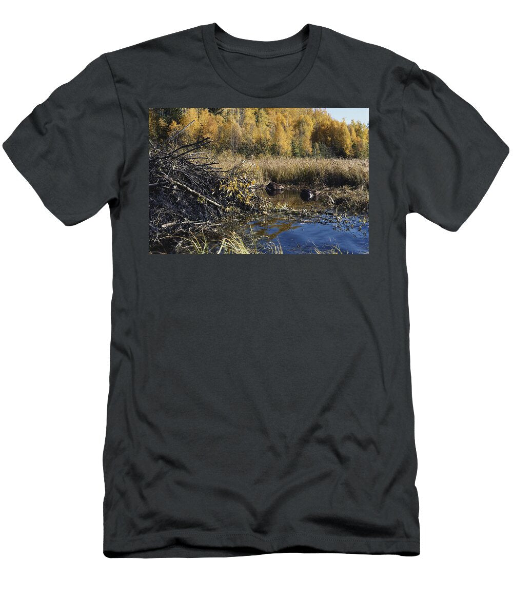 Beavers Near Lodge Thomas and Pat Leeson T-Shirt