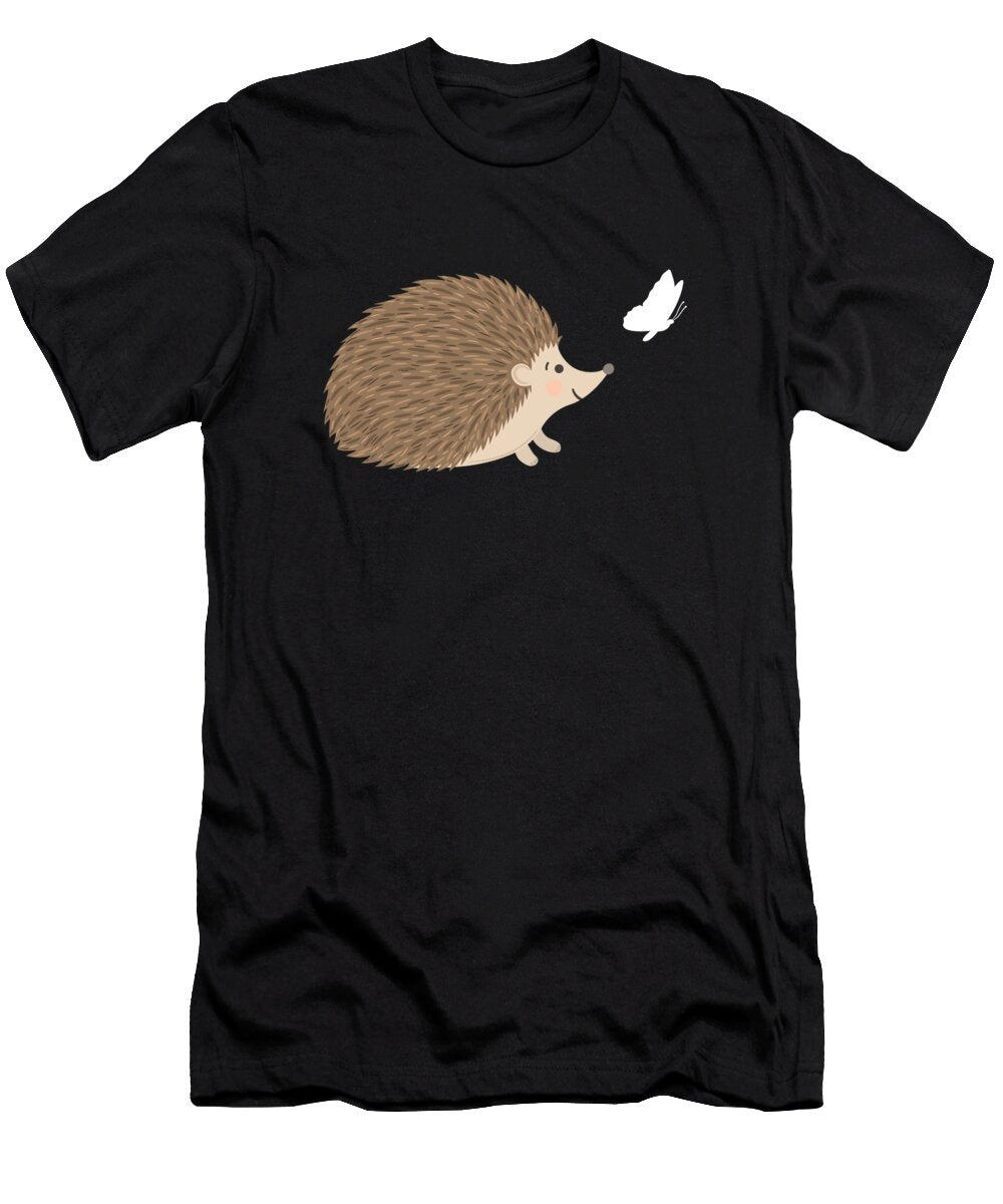 Cute Vintage Hedgehog Butterfly Art Tashiana Mellion T-Shirt