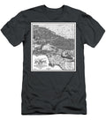 Los Angeles County California Vintage Sectional and Road Map 1900 Black and White Carol Japp T-Shirt