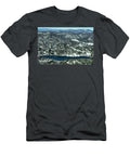 Reynolds Mountain and Beaver Lake in Asheville with Snow Aerial David Oppenheimer T-Shirt