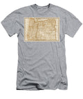 State of Oregon Vintage Map 1889 Sepia Carol Japp T-Shirt