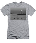 The 2016 Supermoon Balancing on the Marblehead Light Tower in Marblehead Ma Black and White Toby Mcguire T-Shirt