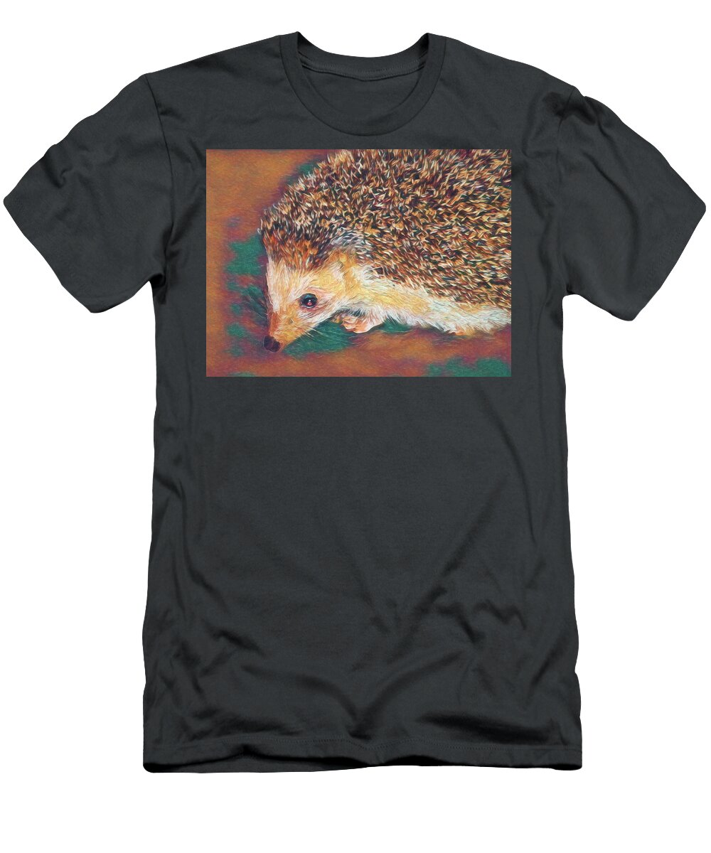 The Hedgehog Digital Art 2 Ernie Echols T-Shirt
