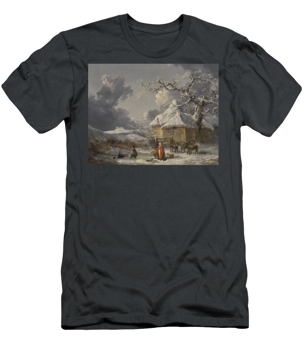 Winter Landscape with Figures George Morland T-Shirt